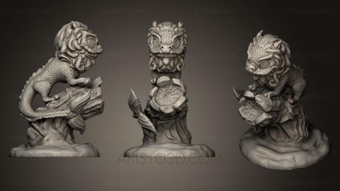 Figurines lions tigers sphinxes (STKL_0202) 3D model for CNC machine